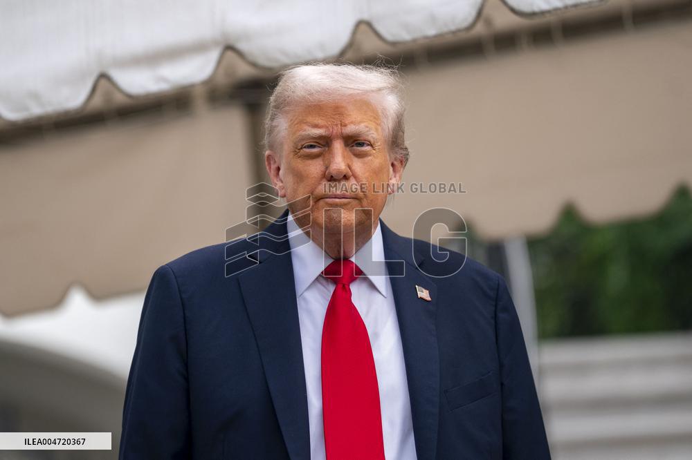 President Donald Trump and First Lady Melania Trump Depart the White House for the United Kingdom