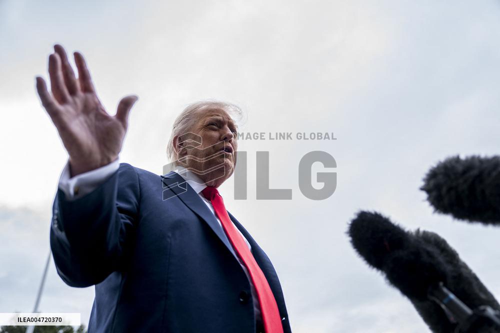 President Donald Trump and First Lady Melania Trump Depart the White House for the United Kingdom