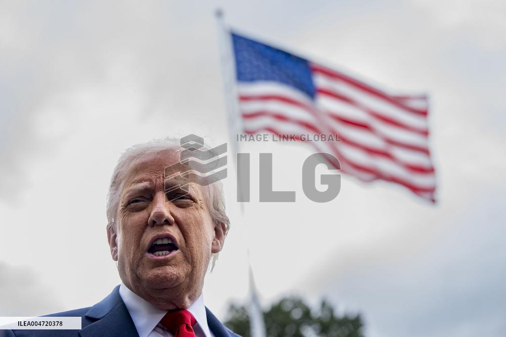 President Donald Trump and First Lady Melania Trump Depart the White House for the United Kingdom