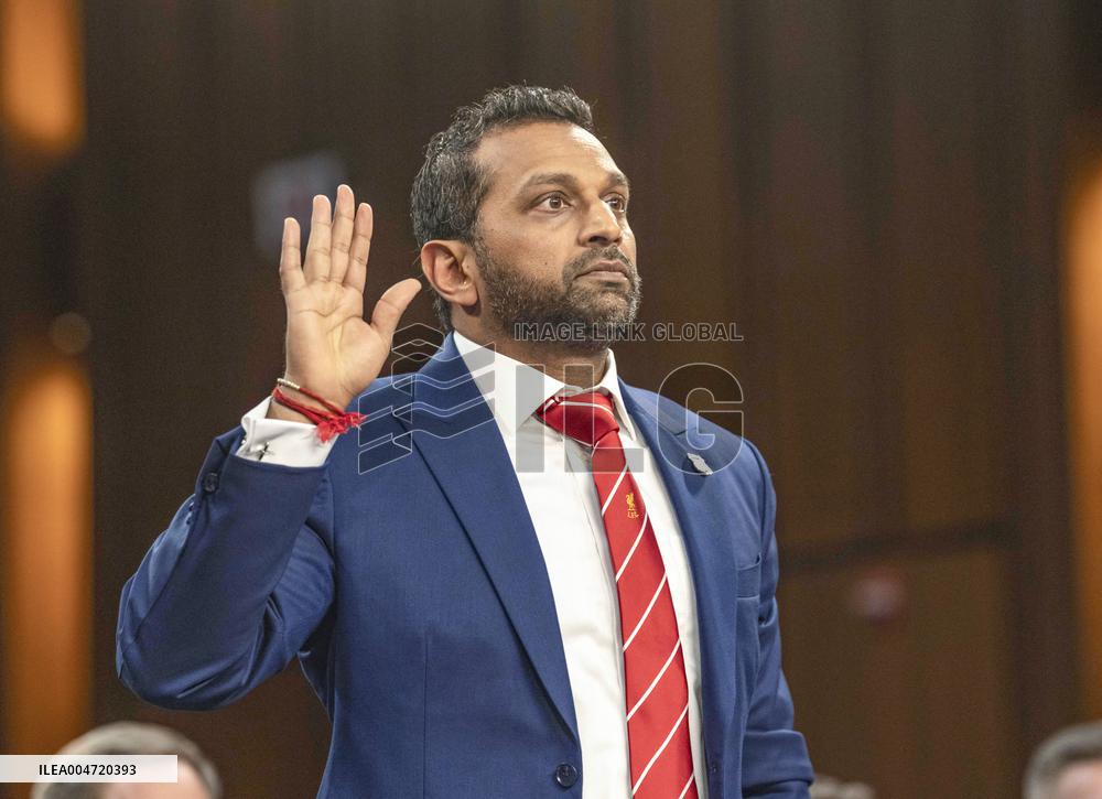 FBI Director Kash Patel testifies before the House Judiciary Committee during an oversight hearing on Capitol Hill.