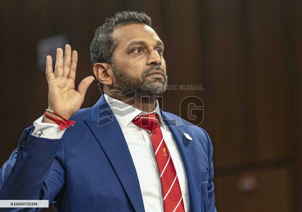 FBI Director Kash Patel testifies before the House Judiciary Committee during an oversight hearing on Capitol Hill.