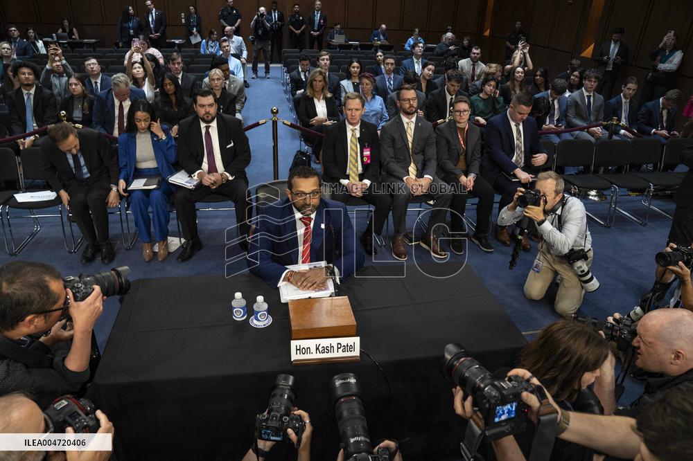 FBI Director Kash Patel testifies before the House Judiciary Committee during an oversight hearing on Capitol Hill.