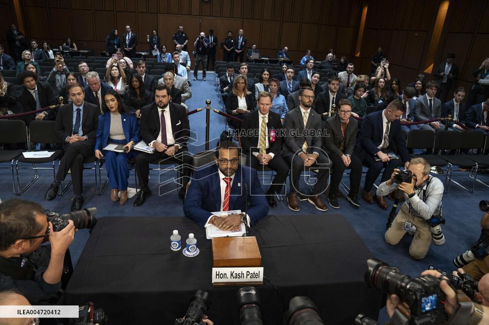 FBI Director Kash Patel testifies before the House Judiciary Committee during an oversight hearing on Capitol Hill.