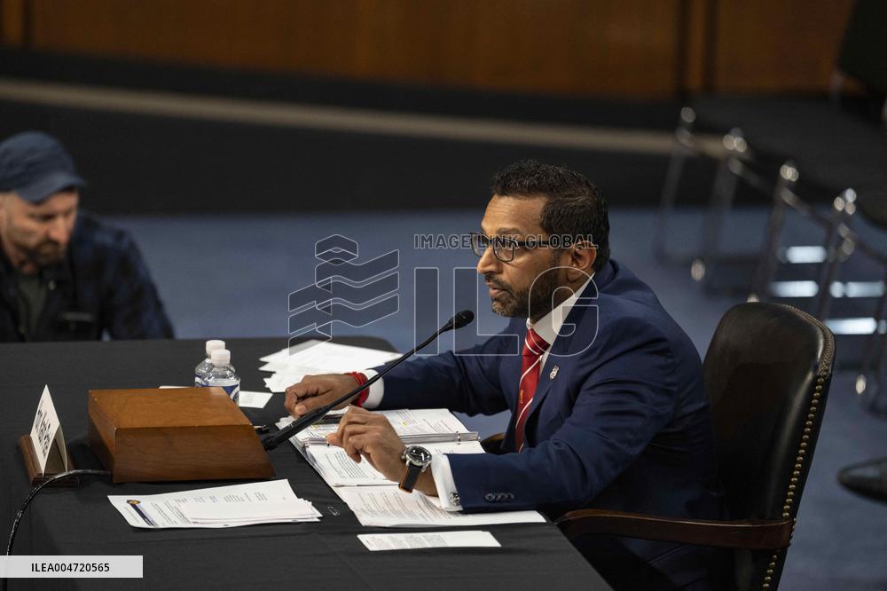FBI Director Kash Patel testifies before the House Judiciary Committee during an oversight hearing on Capitol Hill.