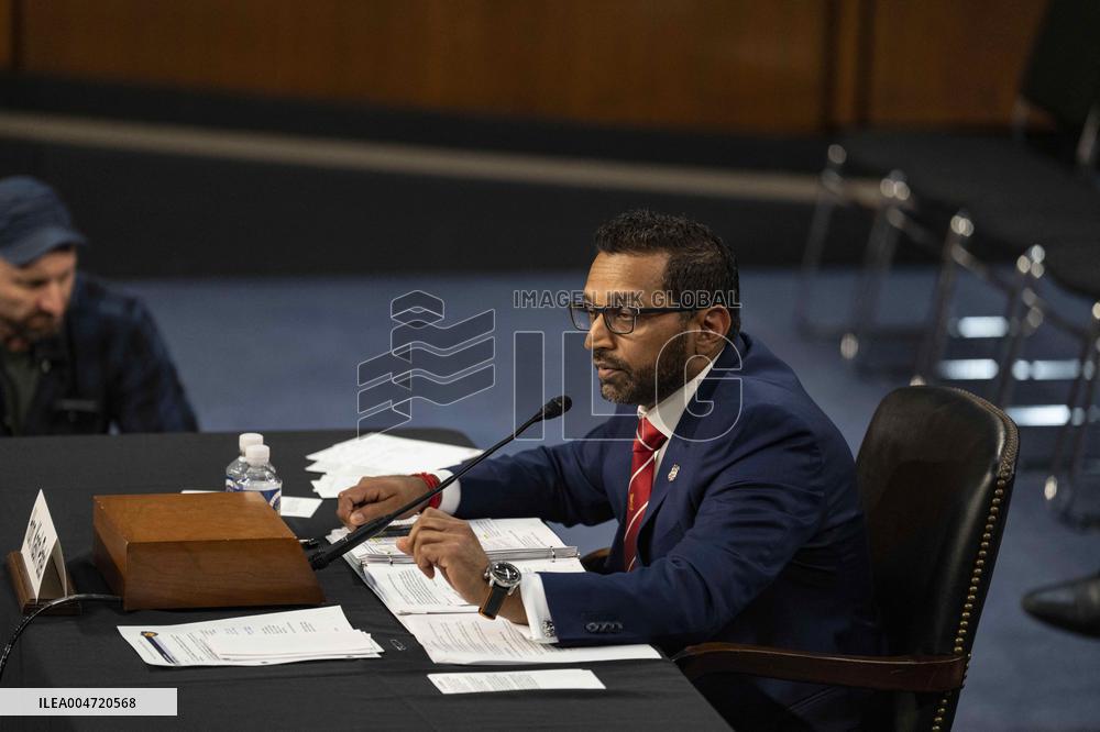 FBI Director Kash Patel testifies before the House Judiciary Committee during an oversight hearing on Capitol Hill.