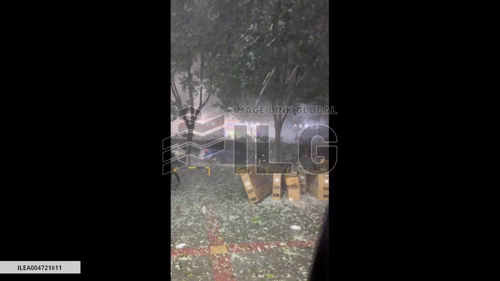 China: Rare Hailstorm Pummels Beijing 2