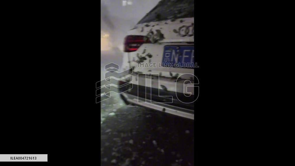 China: Rare Hailstorm Pummels Beijing