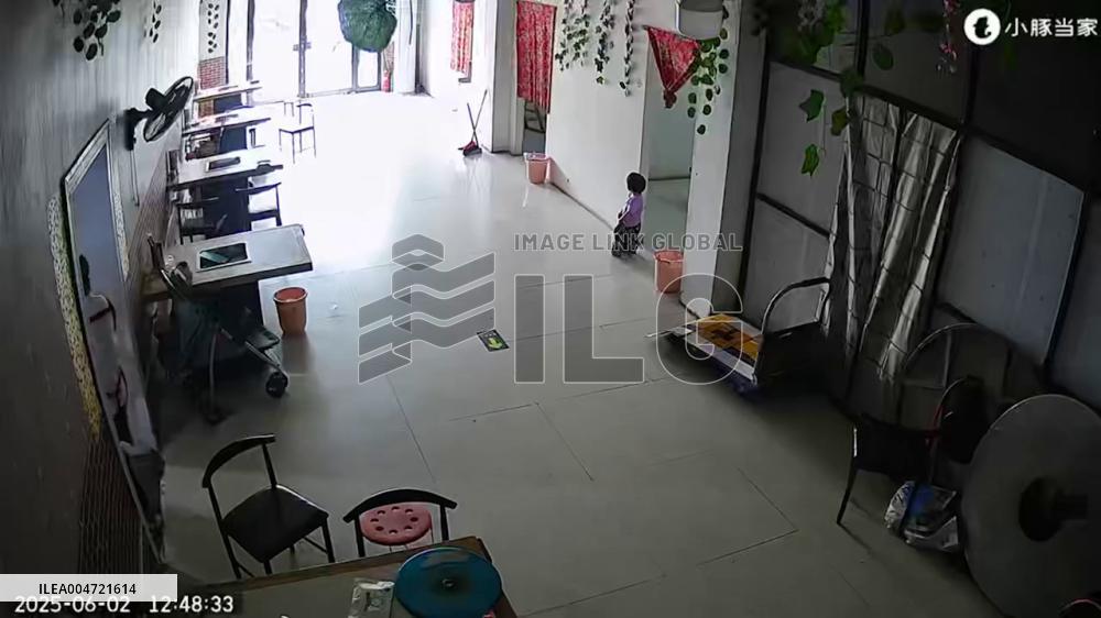 China: Girl Saves Her Younger Sister as Electric Car Crashes Into Home in Henan