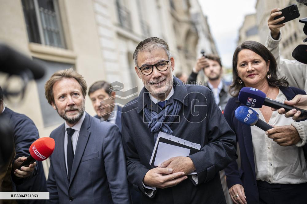 PM Lecornu Meets With Socialist party Heads - Paris