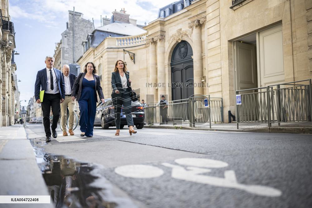 PM Lecornu Meets With Ecologist Party Heads - Paris