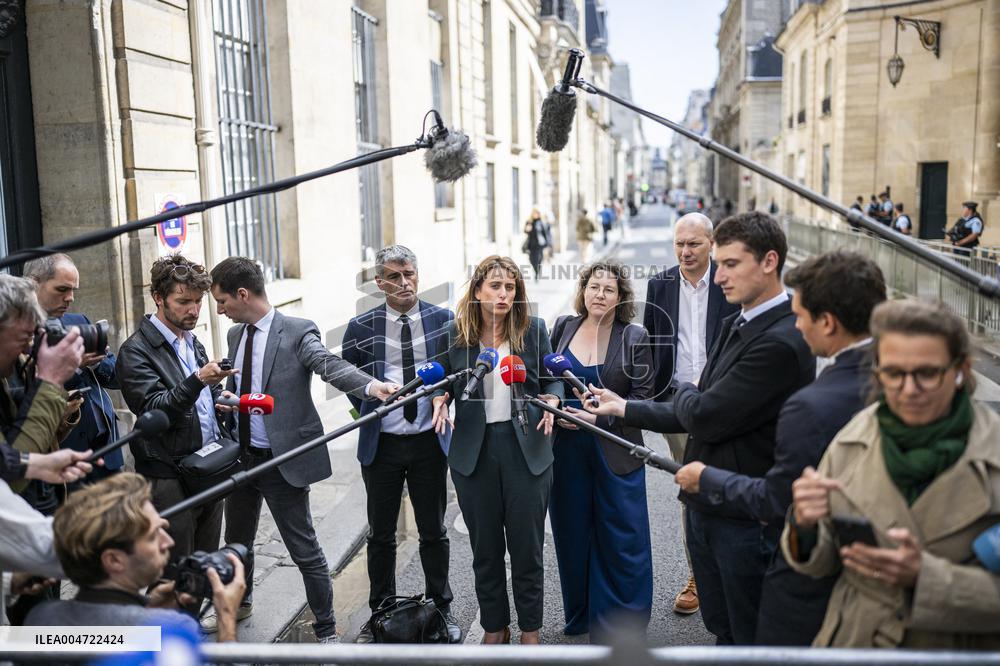 PM Lecornu Meets With Ecologist Party Heads - Paris