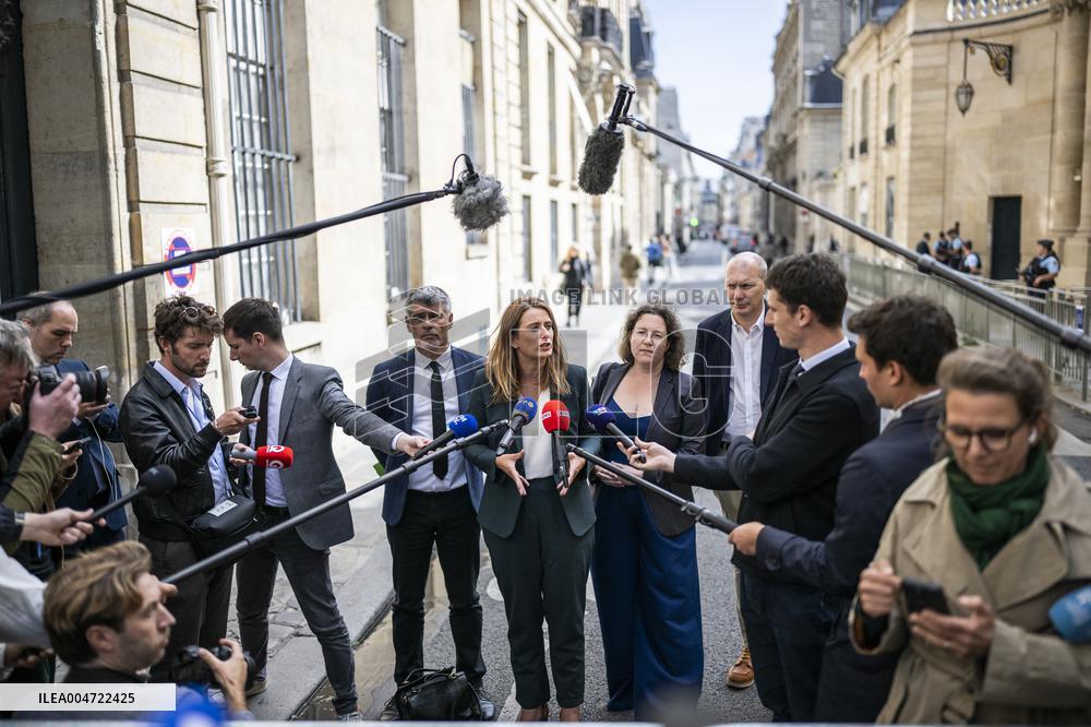 PM Lecornu Meets With Ecologist Party Heads - Paris