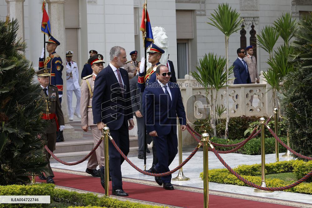 Spanish Royals Recieved by President Abdelfatah El Sisi - Cairo