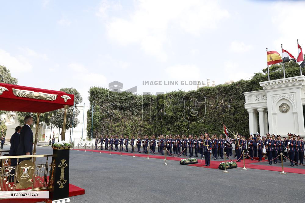Spanish Royals Recieved by President Abdelfatah El Sisi - Cairo