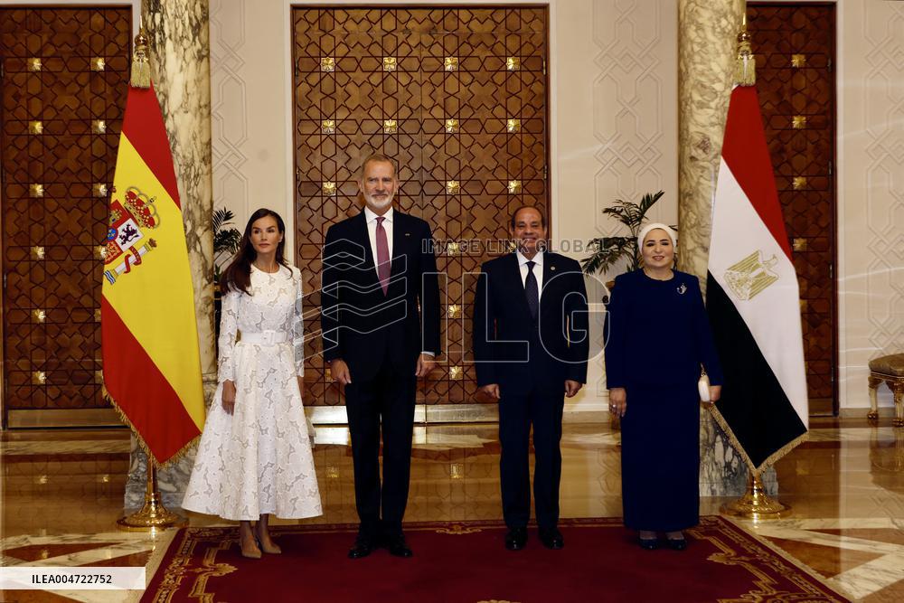 Spanish Royals Recieved by President Abdelfatah El Sisi - Cairo