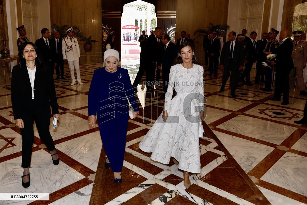 Spanish Royals Recieved by President Abdelfatah El Sisi - Cairo