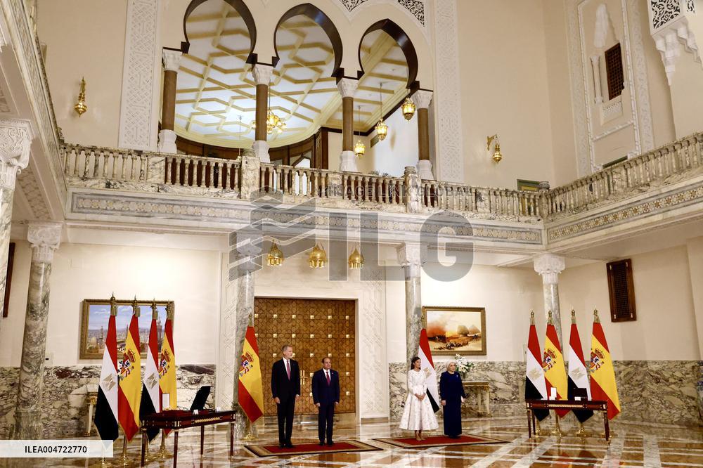 Spanish Royals Recieved by President Abdelfatah El Sisi - Cairo