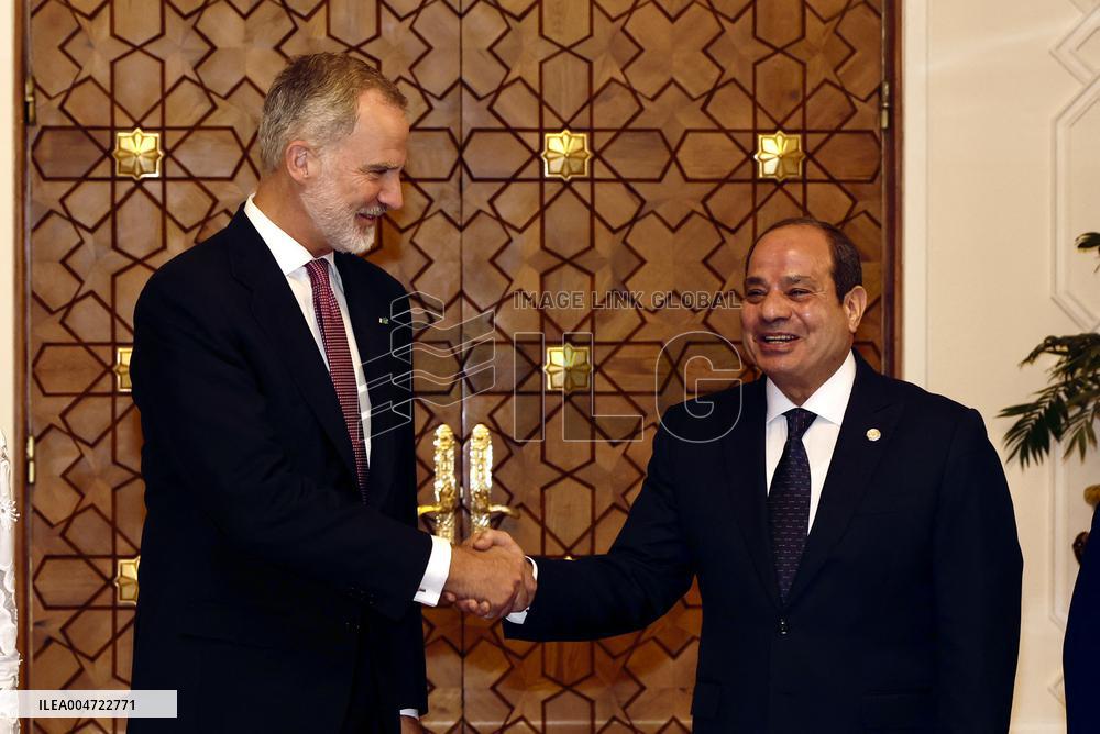Spanish Royals Recieved by President Abdelfatah El Sisi - Cairo