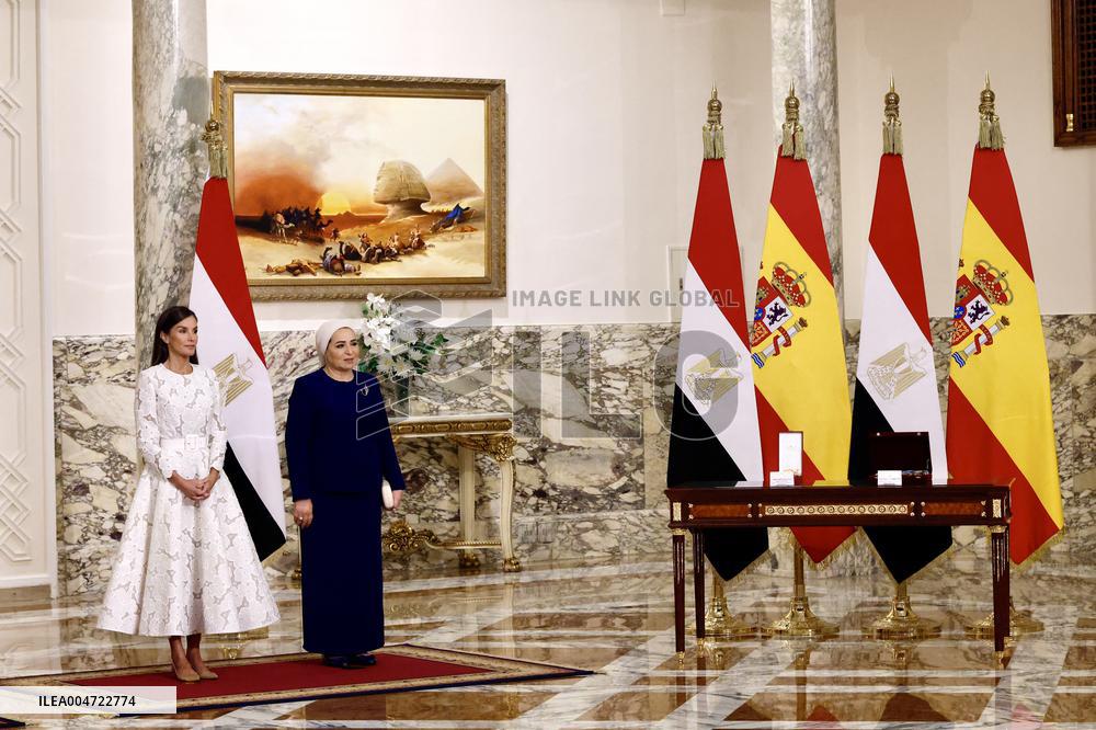 Spanish Royals Recieved by President Abdelfatah El Sisi - Cairo