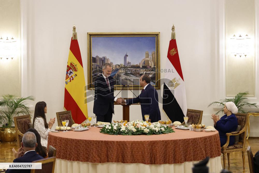 Spanish Royals Recieved by President Abdelfatah El Sisi - Cairo