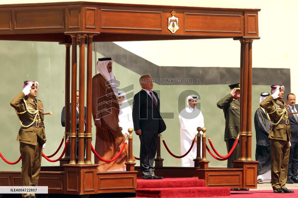 King Abdullah II Welcomes The Qatar Emir - Amman