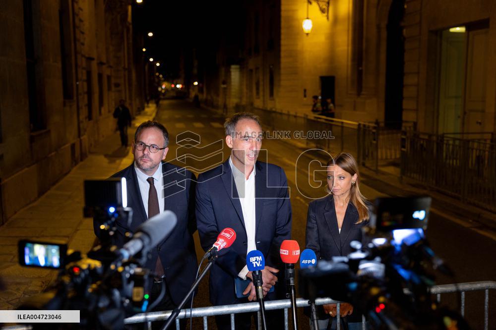 Place Publique Party leaves after a meeting with French PM  - Paris AJ