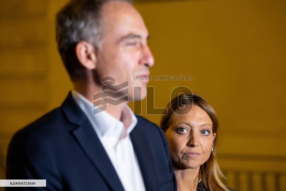 Place Publique Party leaves after a meeting with French PM  - Paris AJ