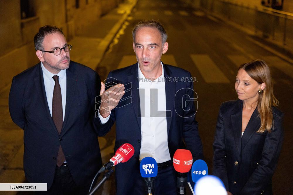 Place Publique Party leaves after a meeting with French PM  - Paris AJ