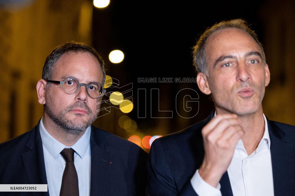 Place Publique Party leaves after a meeting with French PM  - Paris AJ