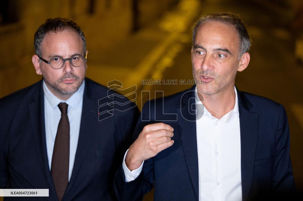 Place Publique Party leaves after a meeting with French PM  - Paris AJ