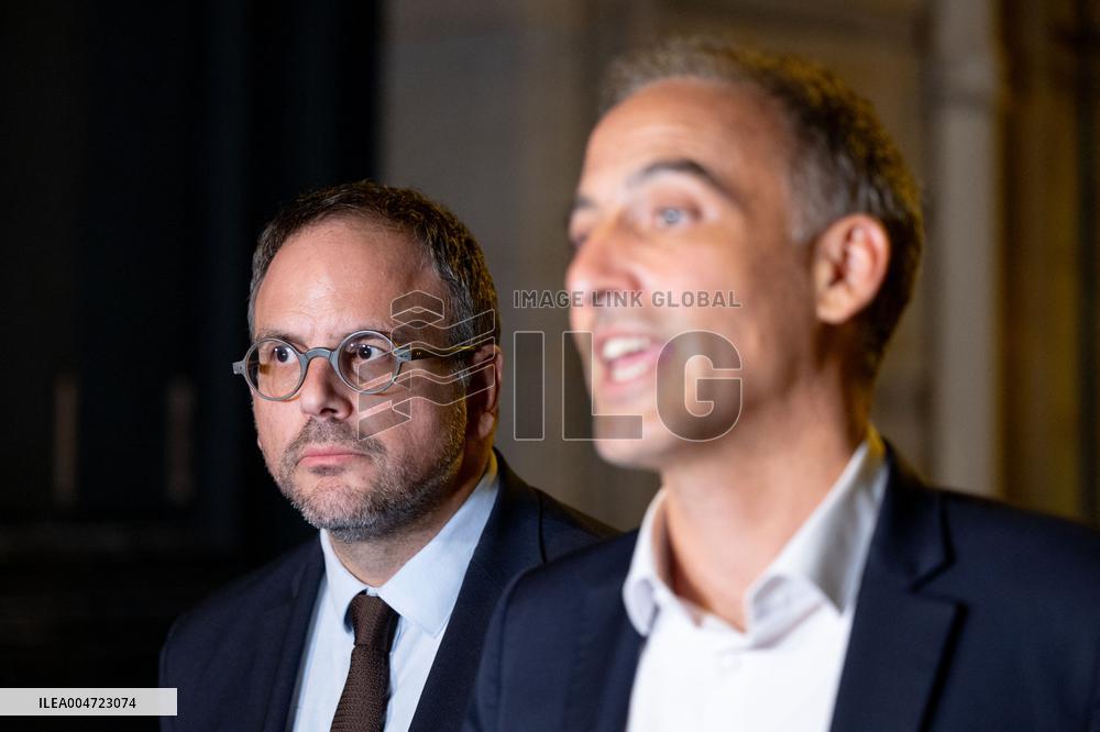 Place Publique Party leaves after a meeting with French PM  - Paris AJ