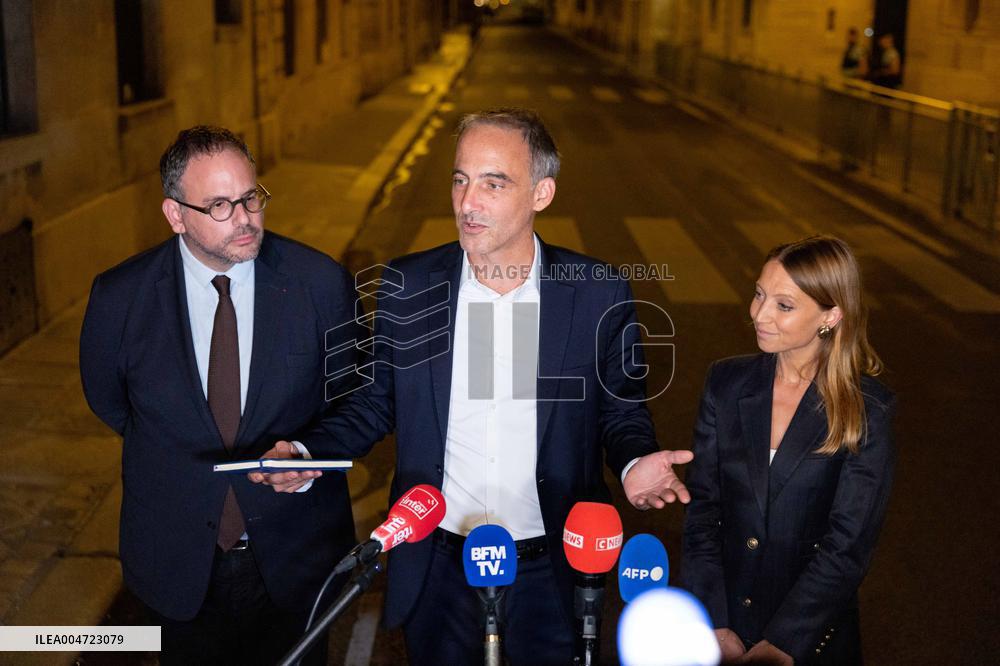 Place Publique Party leaves after a meeting with French PM  - Paris AJ