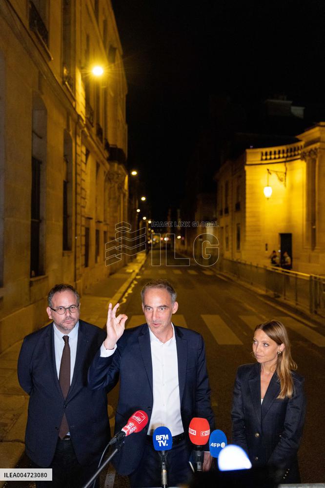Place Publique Party leaves after a meeting with French PM  - Paris AJ