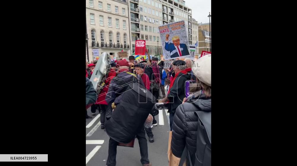 UK: Anti-Trump Protest Erupts in London During Second State Visit 2