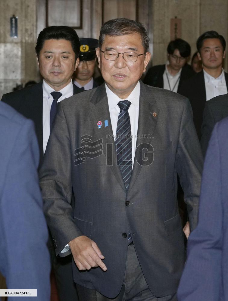 Japan PM Ishiba meets Komeito, CDPJ leaders