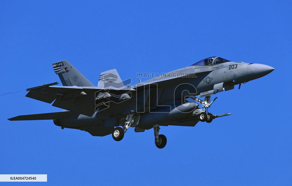 U.S. Navy jet landing and takeoff exercises