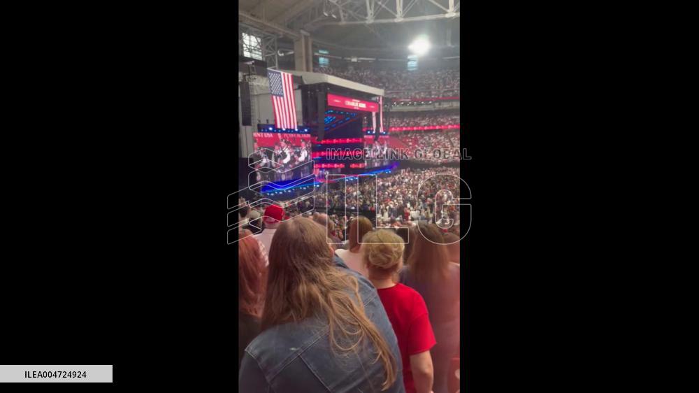 US: Elon Musk Attends Memorial for Charlie Kirk at State Farm Stadium in Glendale, AZ