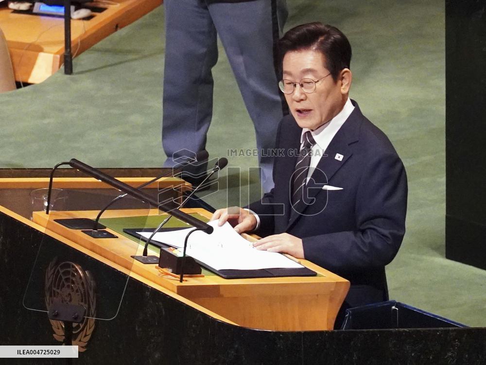 S. Korean President Lee speaks at U.N.