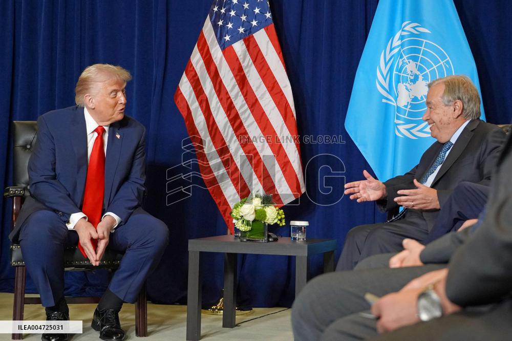 U.N. chief Guterres and U.S. President Trump talk