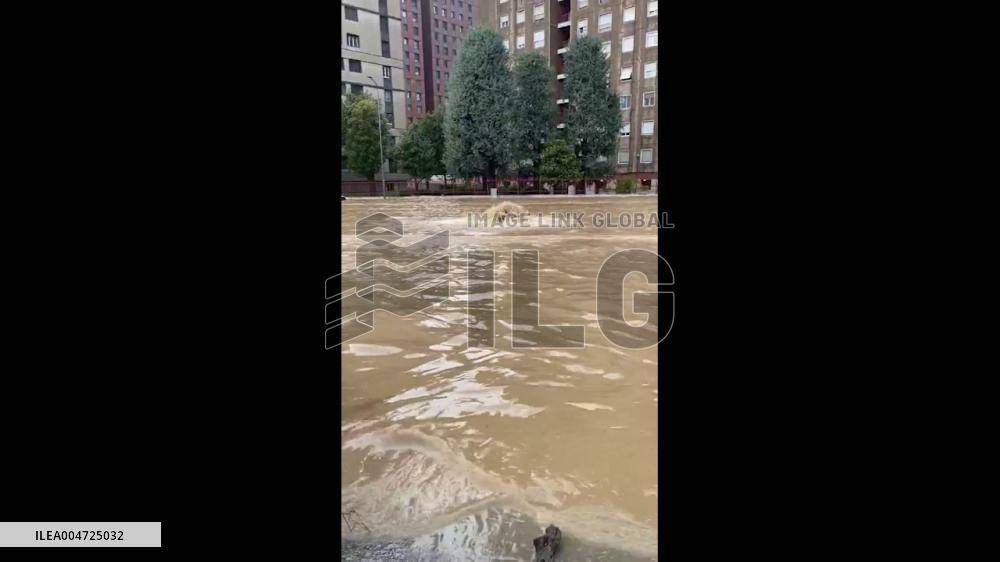 Italy: Flooding Hits Milan as Seveso River Overflows Its Banks