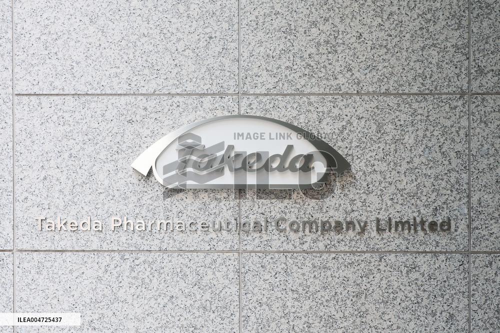 Takeda Pharmaceutical Company signboard and logo