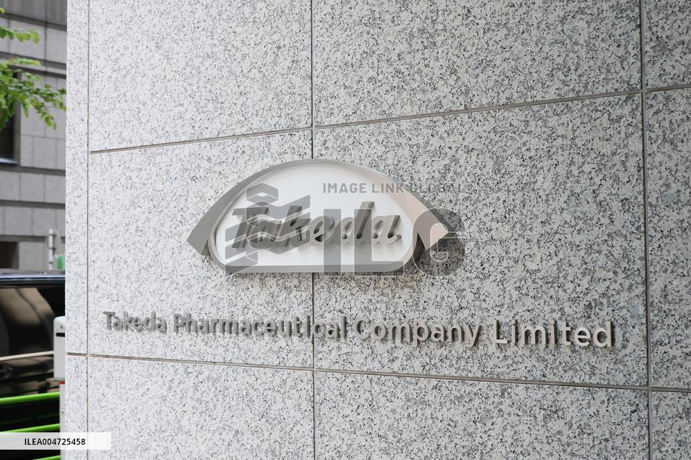 Takeda Pharmaceutical Company signboard and logo