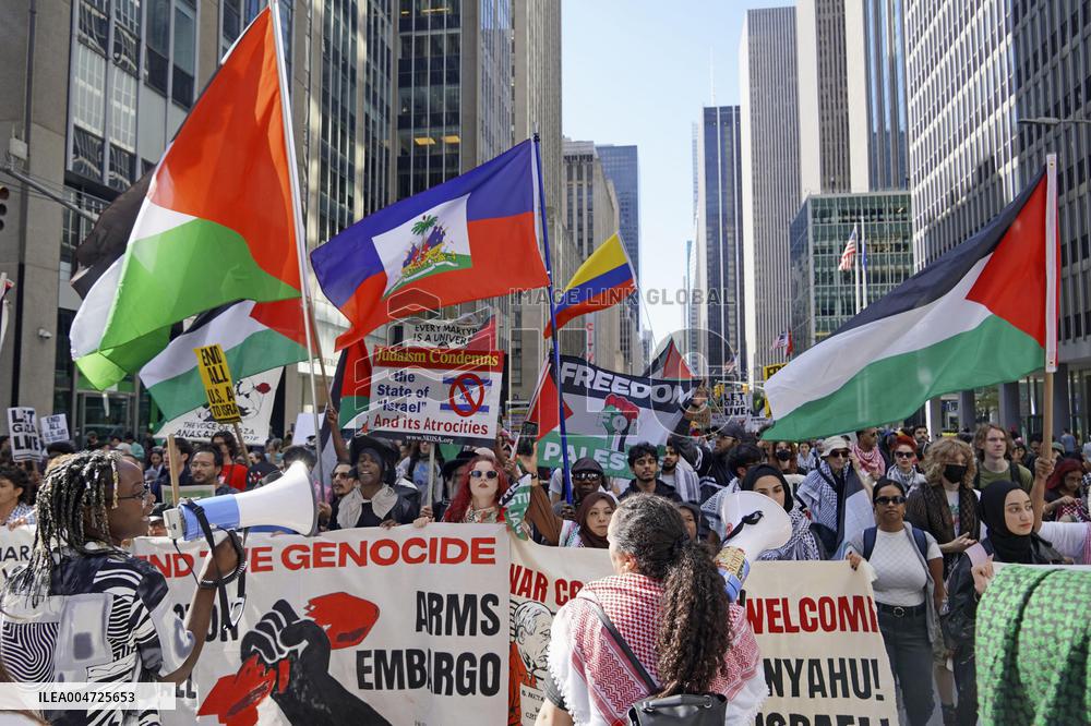 Anti-Israel protest in New York