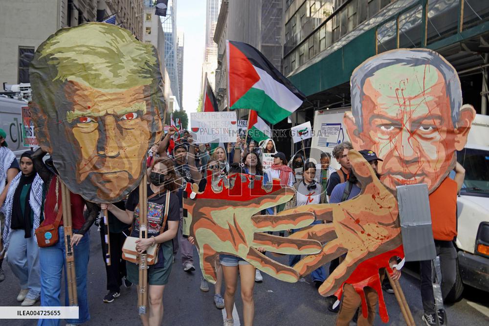 Anti-Israel protest in New York