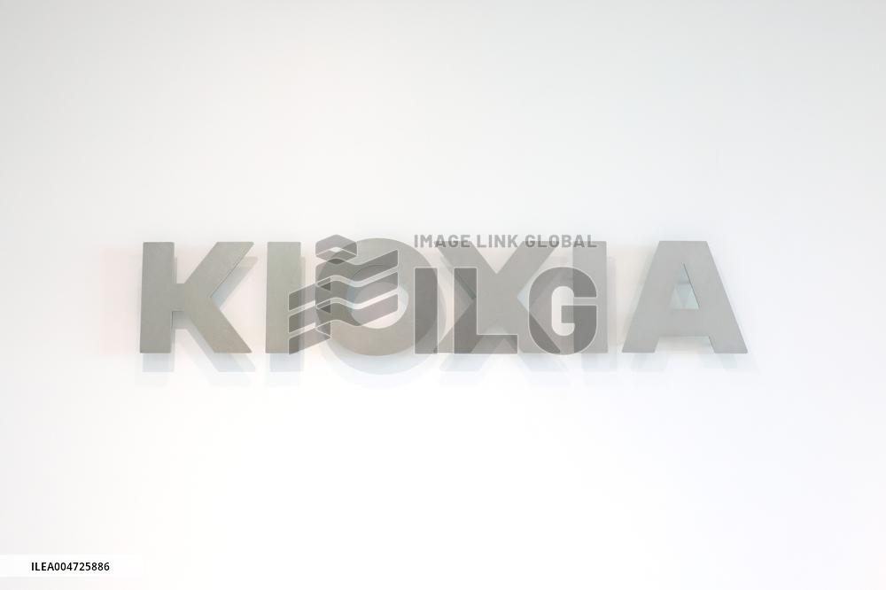 Kioxia signboard and logo