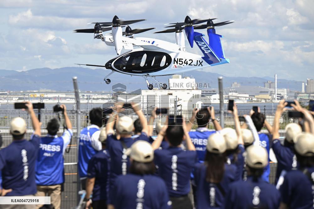 "Flying car" demo flight at World Expo venue in Osaka