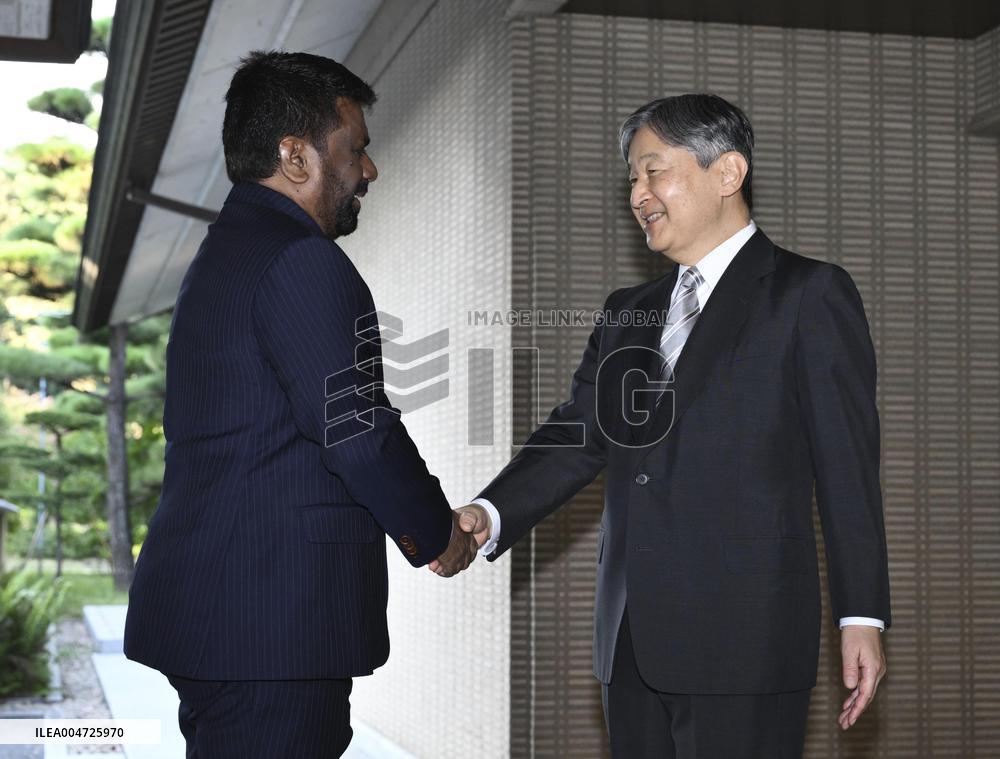Emperor meets with Sri Lankan president
