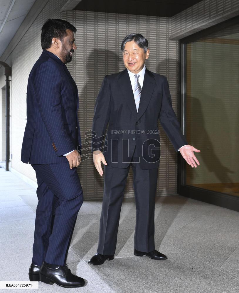 Emperor meets with Sri Lankan president