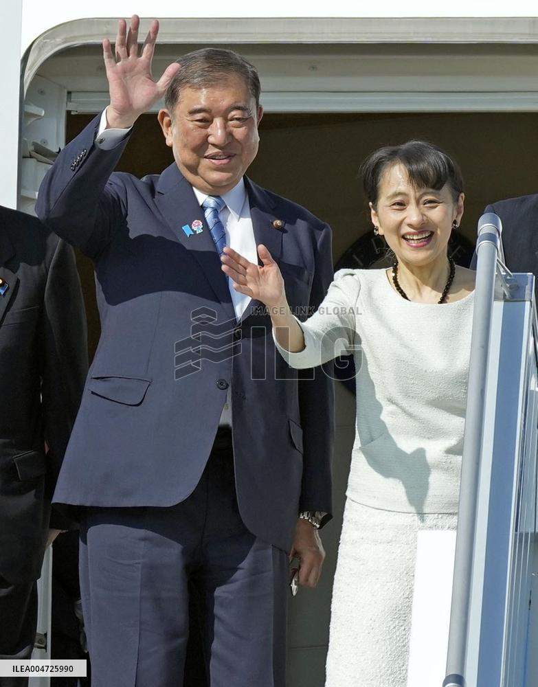 Japan PM Ishiba leaves S. Korea