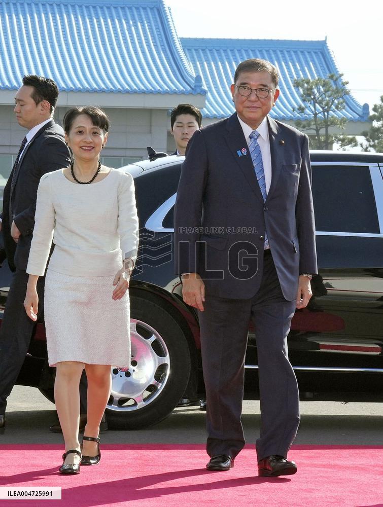 Japan PM Ishiba leaves S. Korea